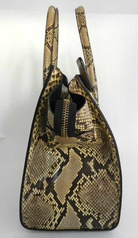 Celine Luggage Phantom Tote in Natural Python In Excellent Condition In Toronto, ON