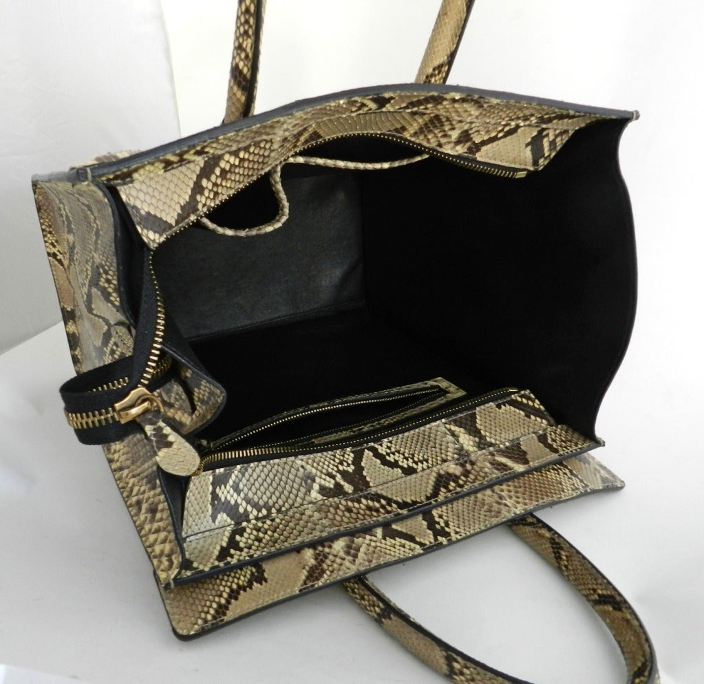 celine python handbag luggage phantom  