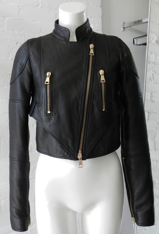 Givenchy Cropped Leather Jacket
