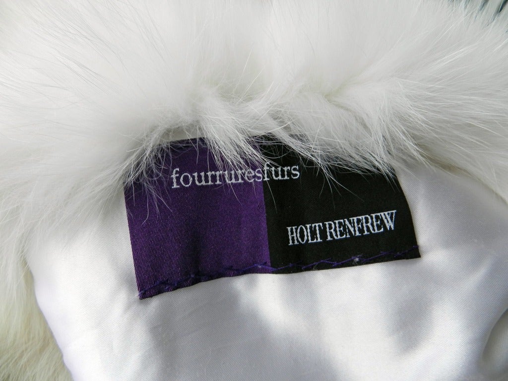 Dramatic White Fox Evening Stole 1