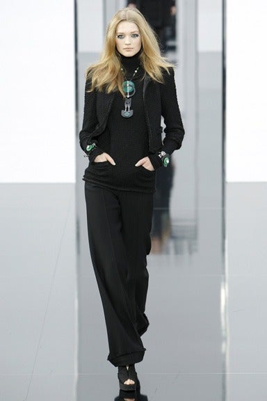Chanel 09A Jade Art Deco Runway Necklace