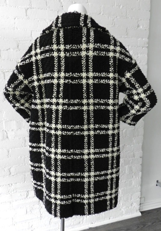 Women's Giambattista Vali Black & Ivory Winter Coat