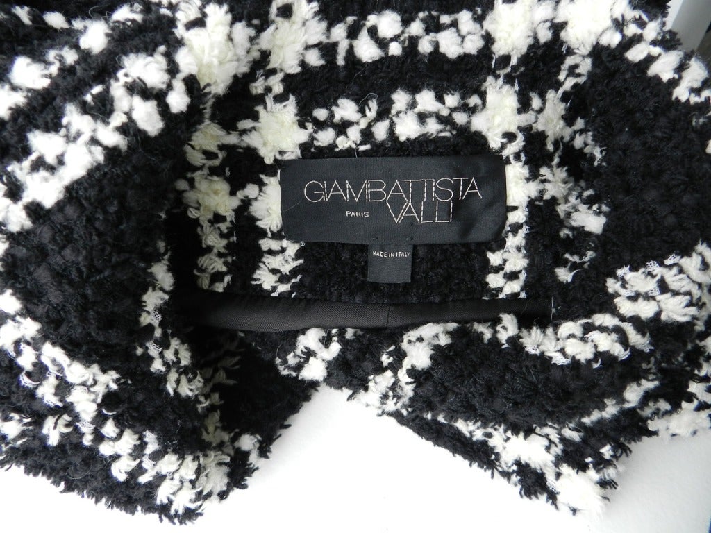 Giambattista Vali Black & Ivory Winter Coat 1