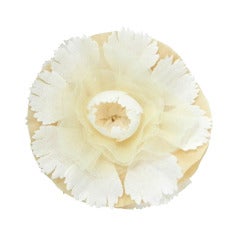 Chanel 12A Cream Camelia Flower Brooch