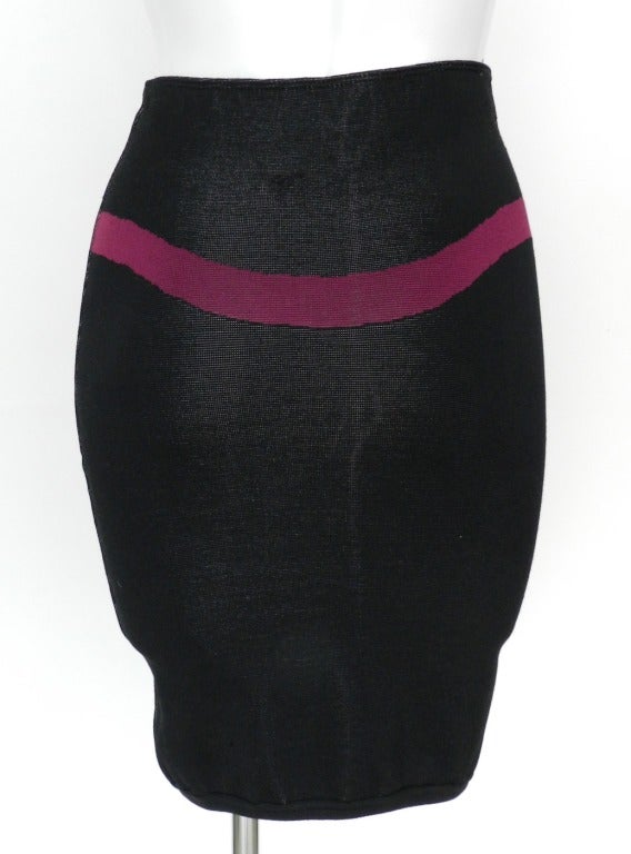 Alaia fuchsia Bodycon Ribbon Skirt 1