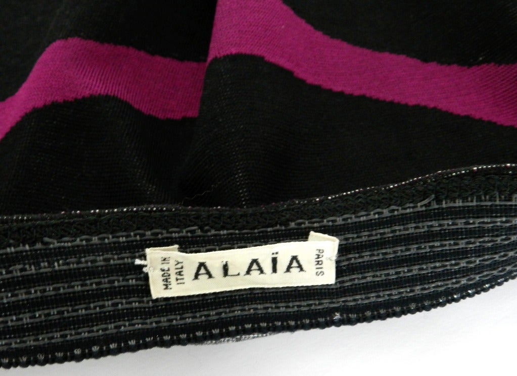 Alaia fuchsia Bodycon Ribbon Skirt 3