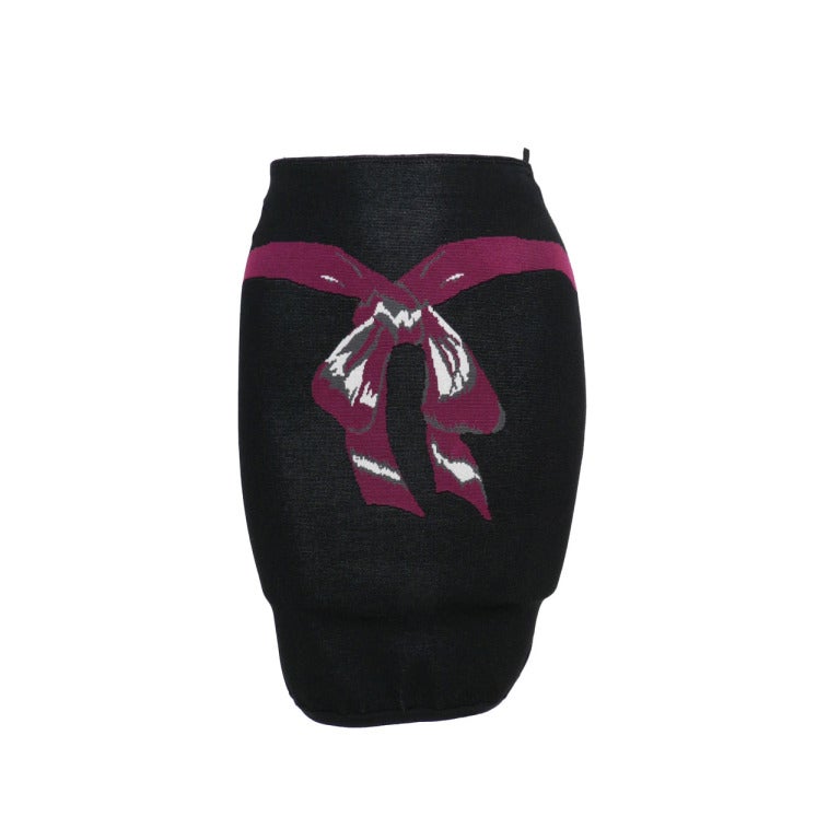 Alaia fuchsia Bodycon Ribbon Skirt