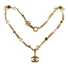 Chanel 04A Single Strand Necklace with Pearls