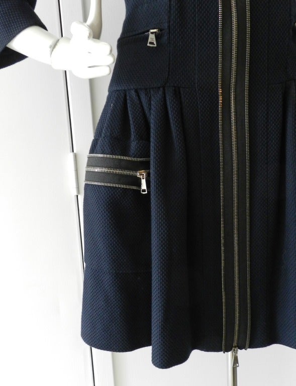 Women's Chanel 11P Navy Cotton Dress Jacket