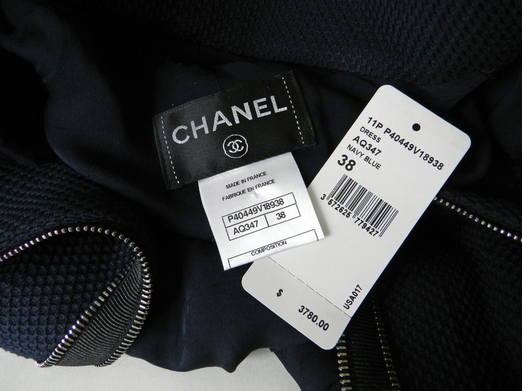 Chanel 11P Navy Cotton Dress Jacket 1