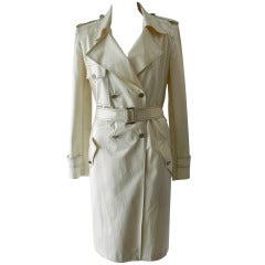 Chanel White Trench Coat