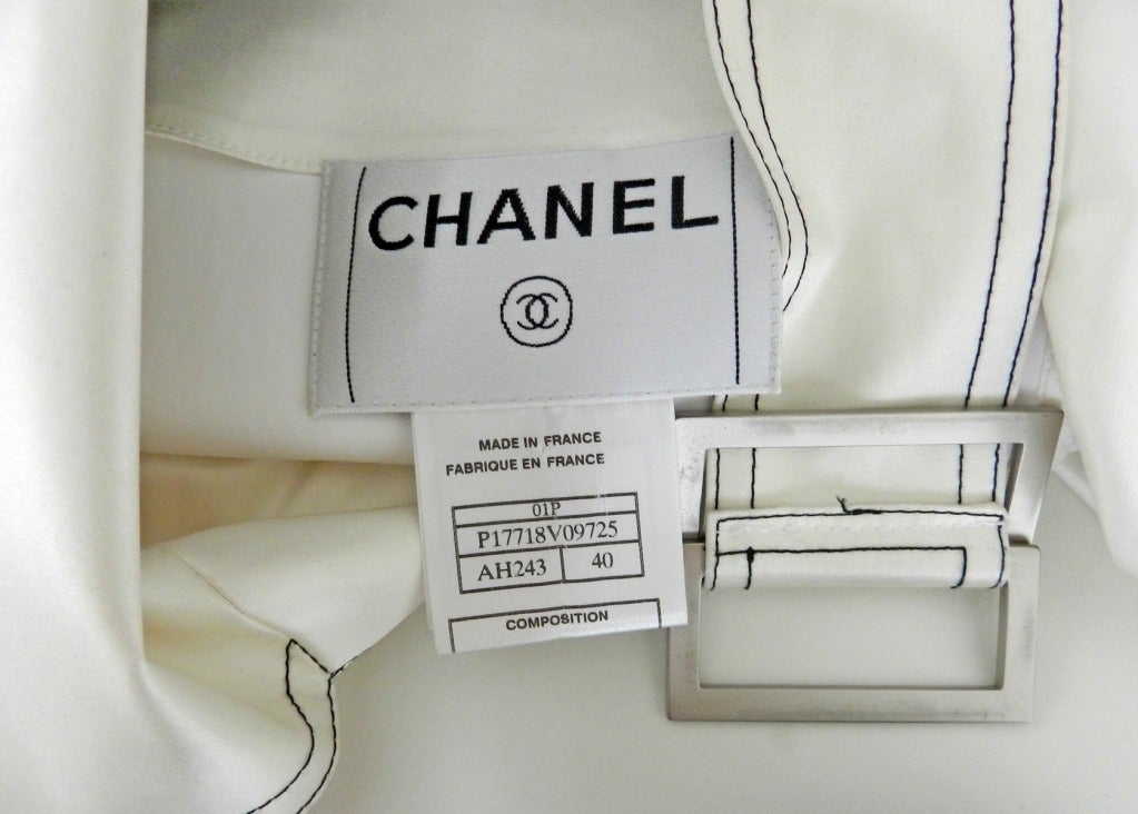 Chanel White Trench Coat 1