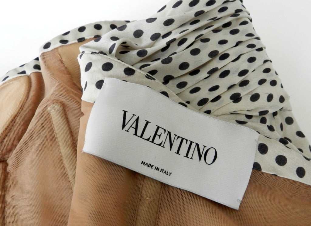 Valentino Polkadot Strapless Silk Long Gown 6
