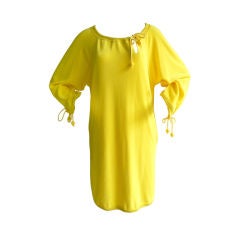 Vintage Sonia Rykiel Yellow Terry Dress / Cover-up