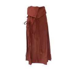 Jean paul Gaultier Burgundy cotton Wrap Skirt