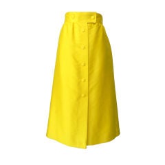 Courreges 1960
s Yellow A-line Skirt