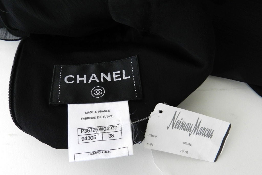 Chanel Black Silk Gown with Sheer Silk Panels 3