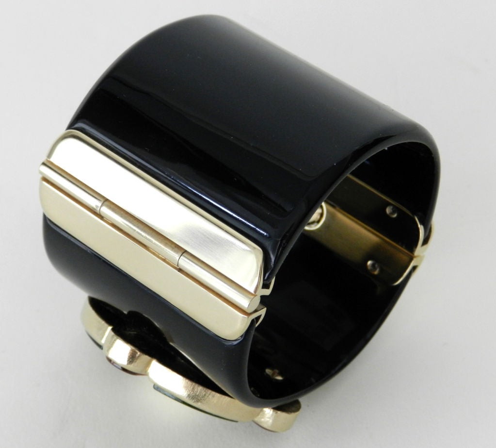Chanel Gripox and Lucite Wide Cuff Bracelet 1