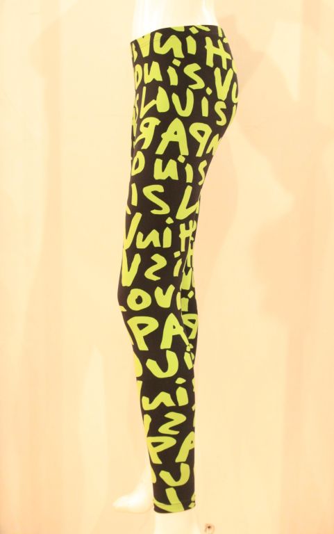 Leggings Stephen Sprouse LV LOUIS V. PARIS graffiti Y2K - wie NEU