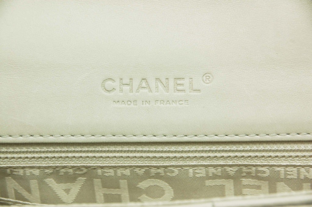CHANEL White Chocolate Bar Flap Bap With Multi-Chain Strap 4