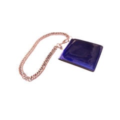 ALEXANDER MCQUEEN PURPLE PATENT WALLET W/ CHAIN