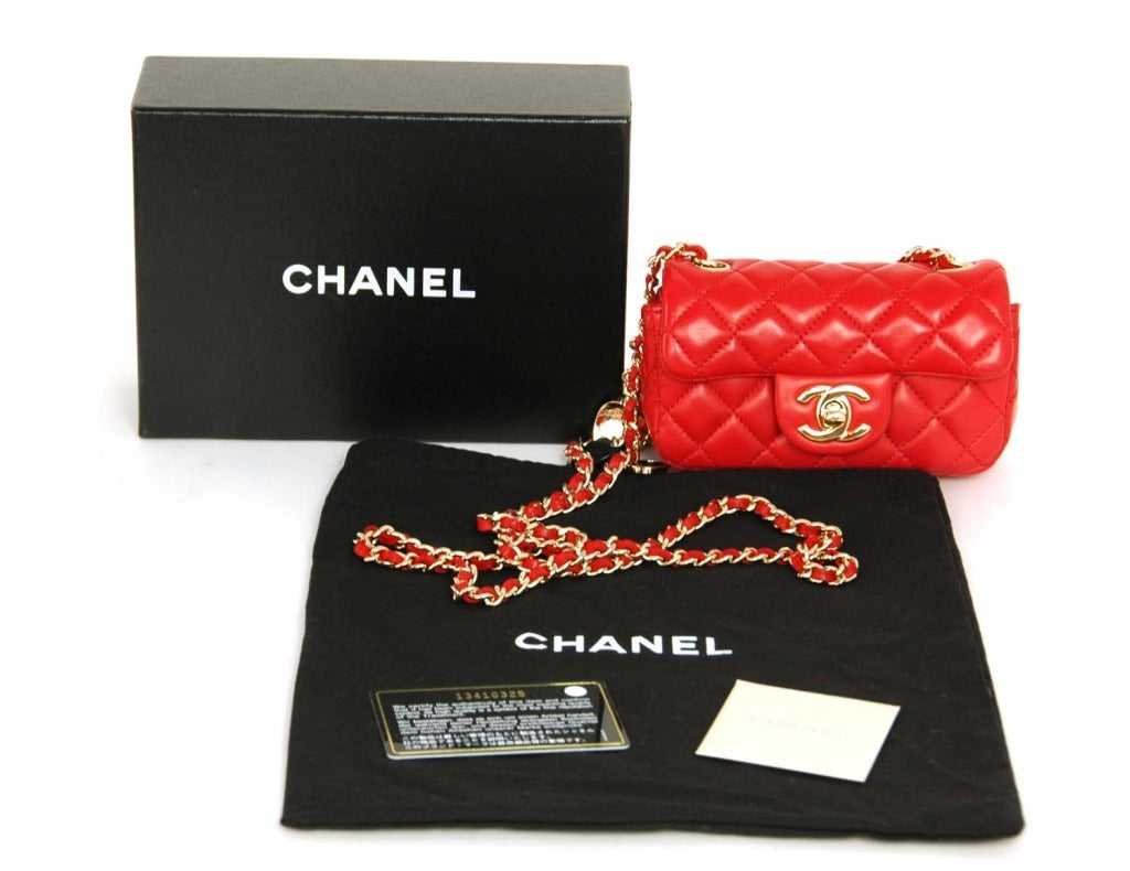 CHANEL Coral Pink Quilted Mini Flap Bag With Goldtone Hardware And Heart Charms 4