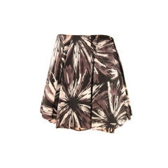 GUCCI BLK/WHT/GRY PLEATED SKIRT - SZ 6