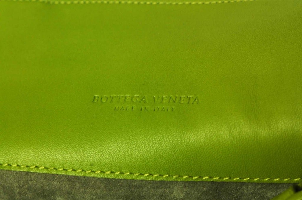 Bottega Veneta Green Woven Leather Ombre Tote 2