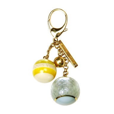 LOUIS VUITTON Cup Buoy Yellow Key Holder Charm 29658