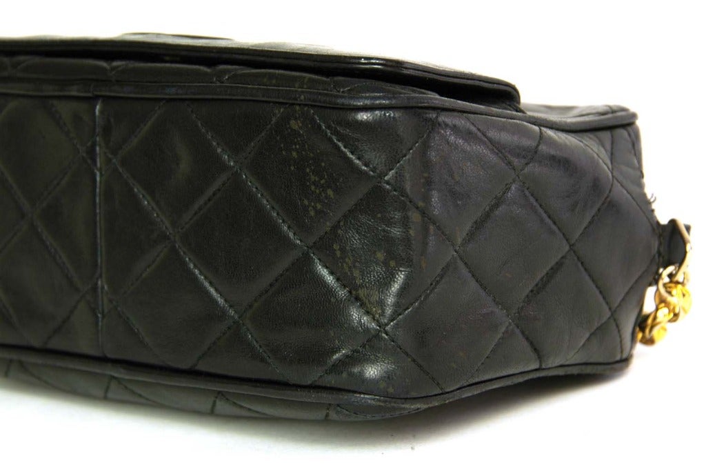 CHANEL Black Quilted Camera Bag W. Tassel c. 1990 1