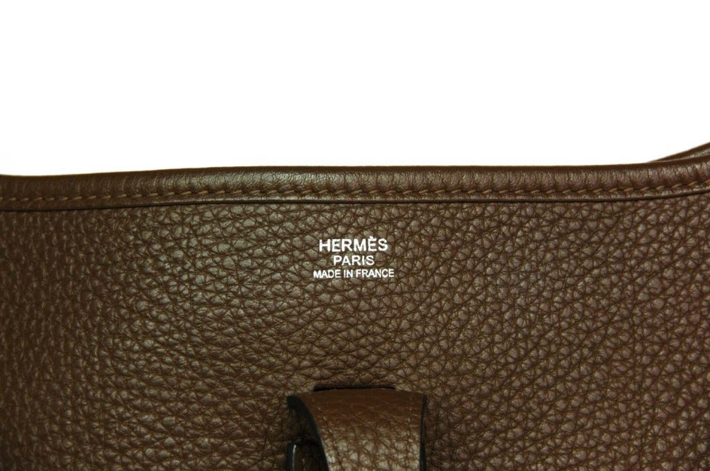 HERMES Brown Togo Leather EVELYN Bag rt. $3, 125 4