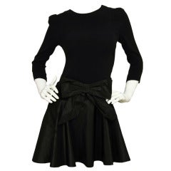 AZZARO Black Dress w. Taffeta Skirt