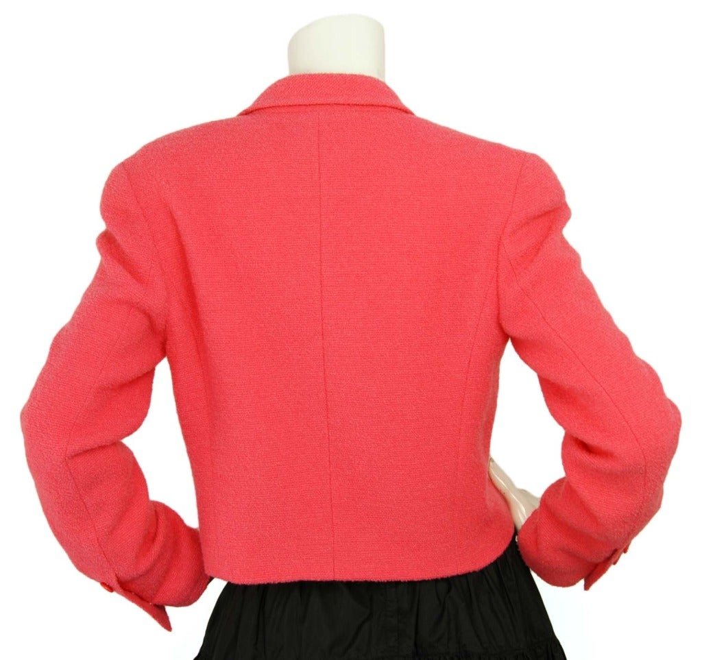 coral boucle coat