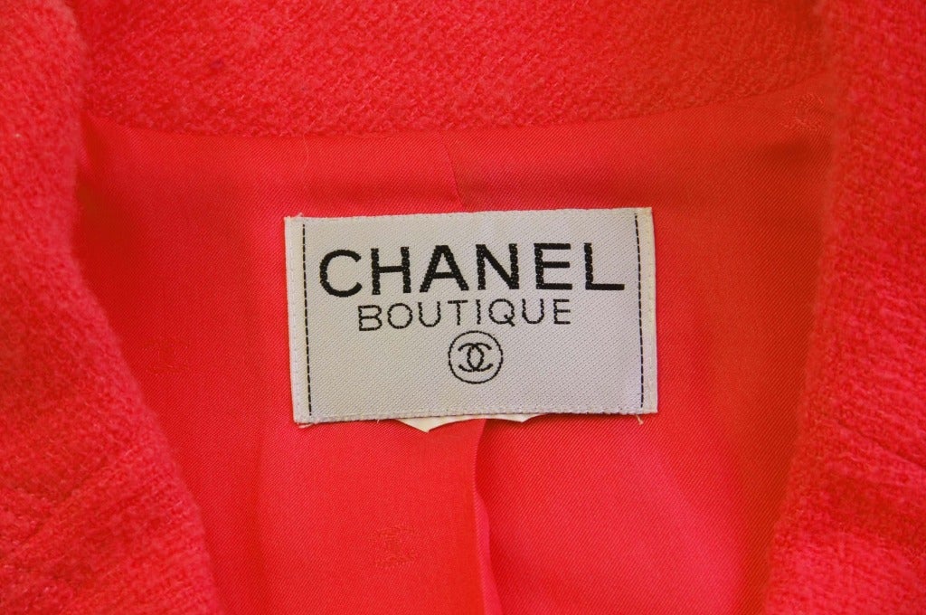 coral boucle coat
