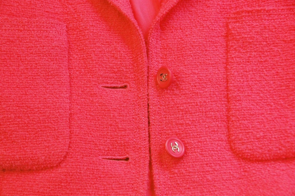 coral boucle coat