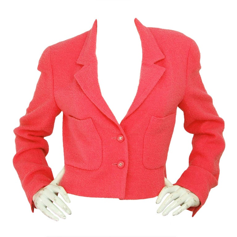 coral boucle coat