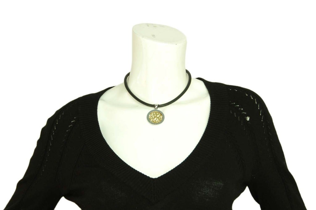 bulgari bvlgari 18k gold and silver coral charm on leather bulgari bvlgari 18k gold and silver coral charm on leather