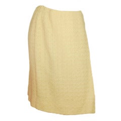CHANEL Cream Boucle Wrap Skirt Sz. 2