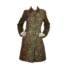 Dolce & Gabbana Leopard Raincoat w. Removable Belt SZ - 6