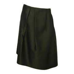 MARNI Green Silk Pleated Skirt SZ - 6