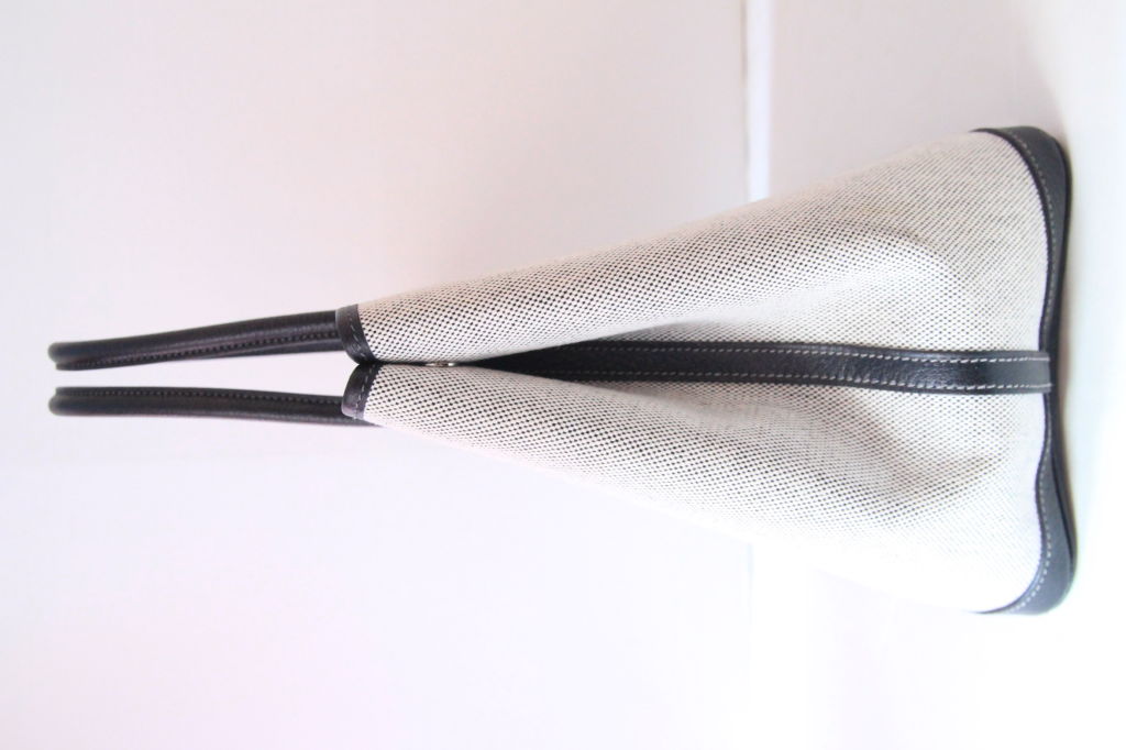 HERMES TOILE/BLACK GARDEN PARTY BAG 1