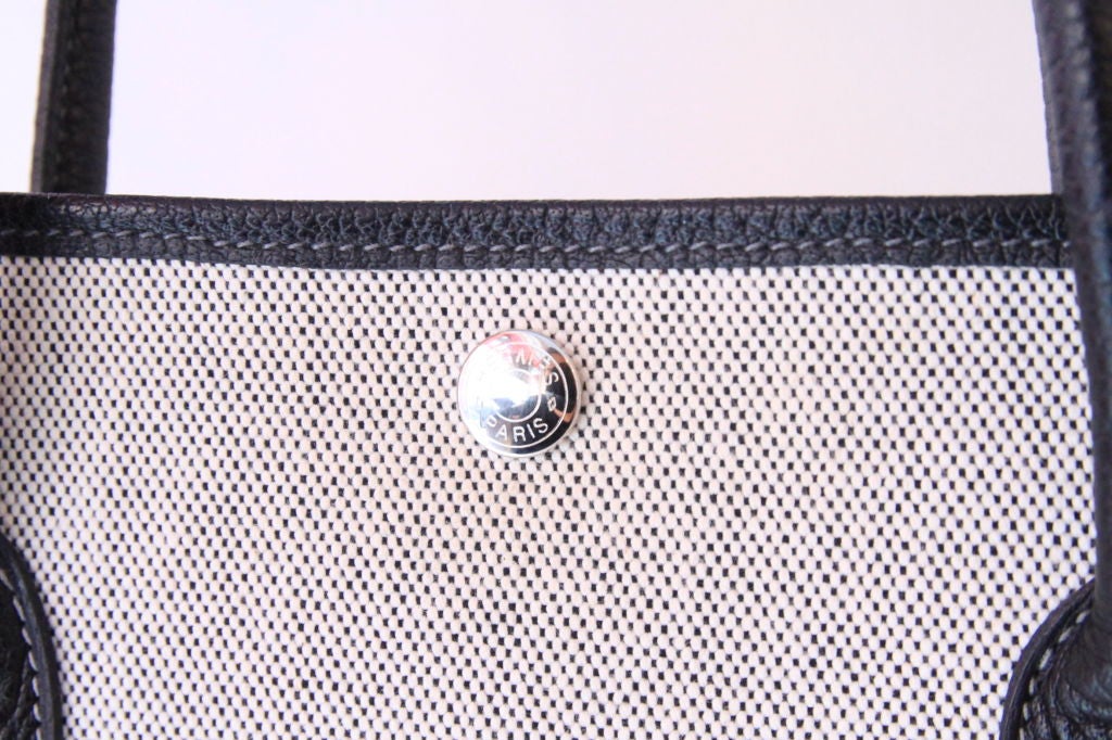 HERMES TOILE/BLACK GARDEN PARTY BAG 3