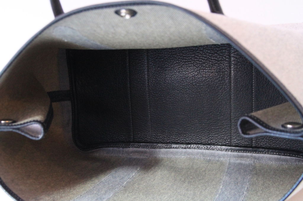 HERMES TOILE/BLACK GARDEN PARTY BAG 4