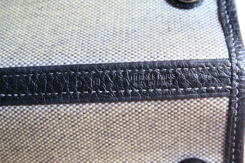 HERMES TOILE/BLACK GARDEN PARTY BAG at 1stdibs