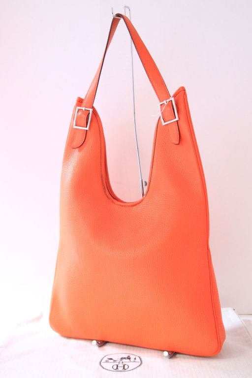 HERMES ORANGE TOGO LEATHER MASSAI BAG 7