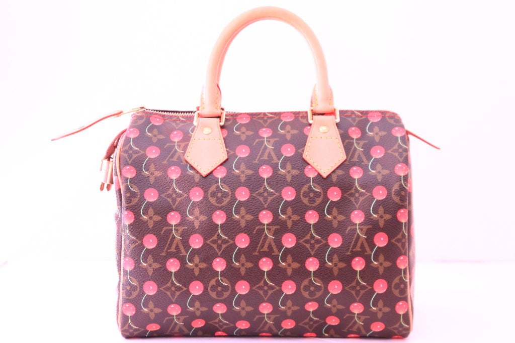 LOUIS VUITTON LIMITED EDITION CERISES SPEEDY 25 HANDBAG 4