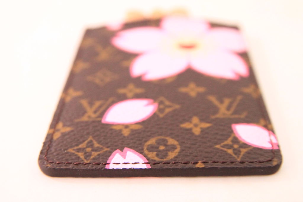 LOUIS VUITTON LIMITED EDITION CHERRY BLOSSOM MIRROR / CARD CASE at 1stDibs