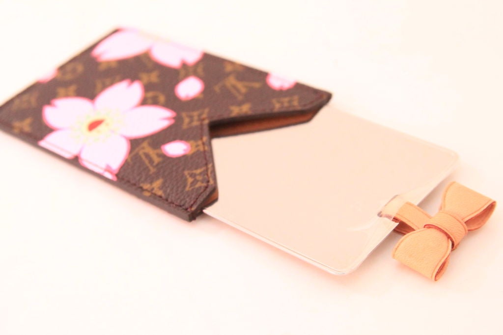 LOUIS VUITTON LIMITED EDITION CHERRY BLOSSOM MIRROR / CARD CASE 1
