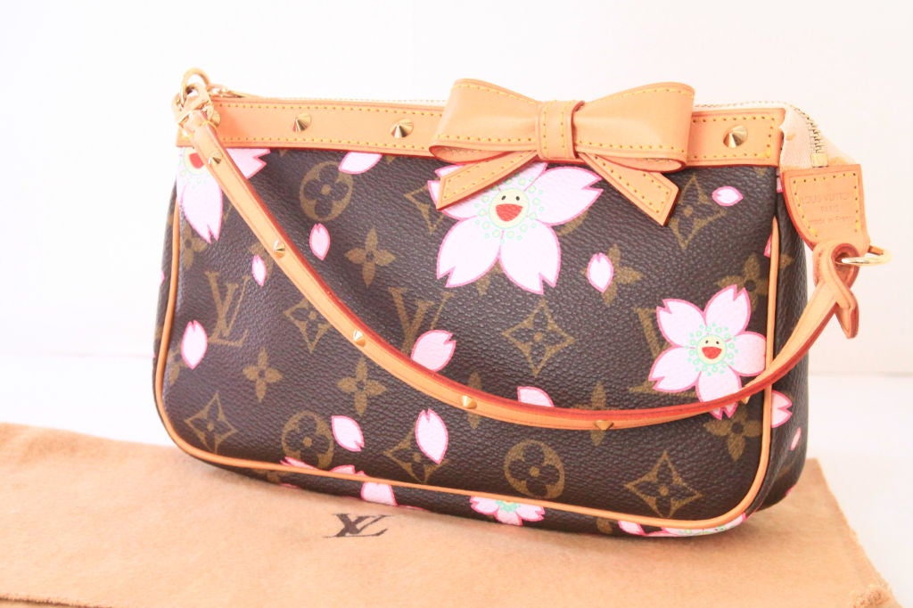 Louis Vuitton wallet Murakami cherry blossom Pink Cloth ref.136658