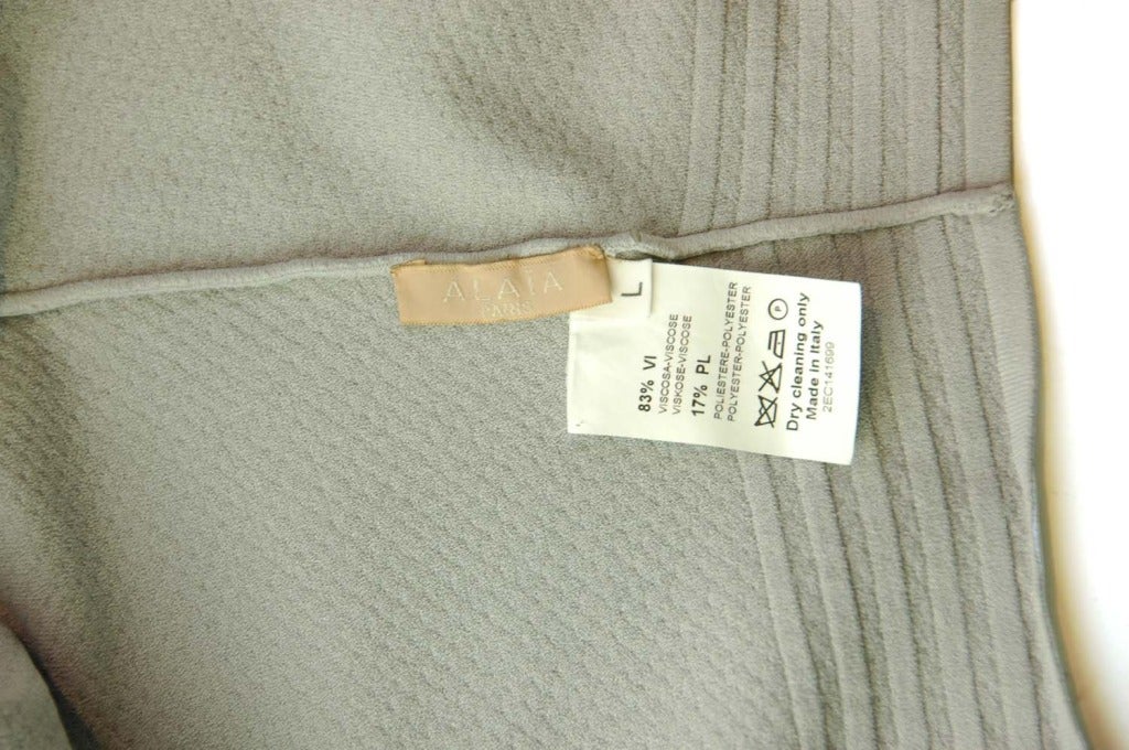 Women's Alaia Grey Cropped Short Sleeve Cardigan